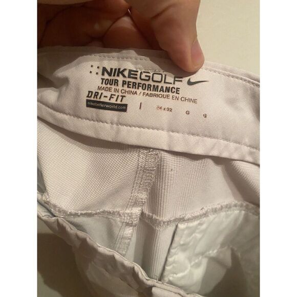 Nike Golf Mens 34x32 Cream Tour Performance Flex Tech Pants 452702 - Picture 7 of 12